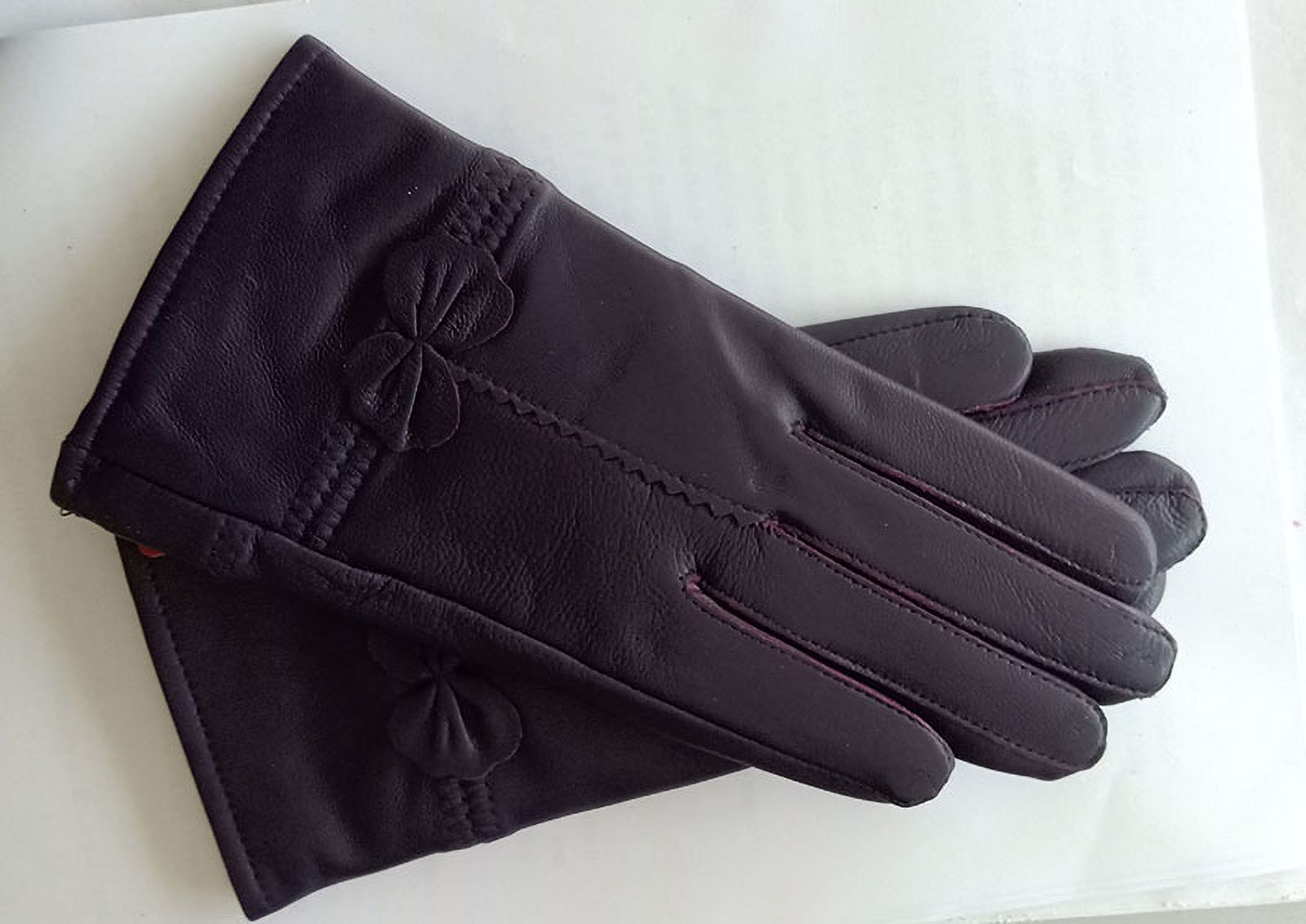 Women Genuine Leather Winter Warm Glove Ladies Real Sheep Leather