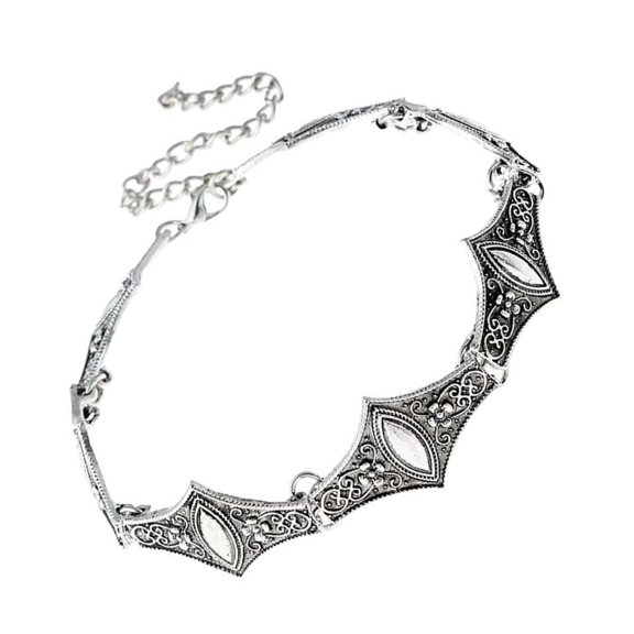 Necvior Bohemian Inspired Chain Necklace With Antique Detailing Adjustable Length Neckchain Jewelry For Casual Style