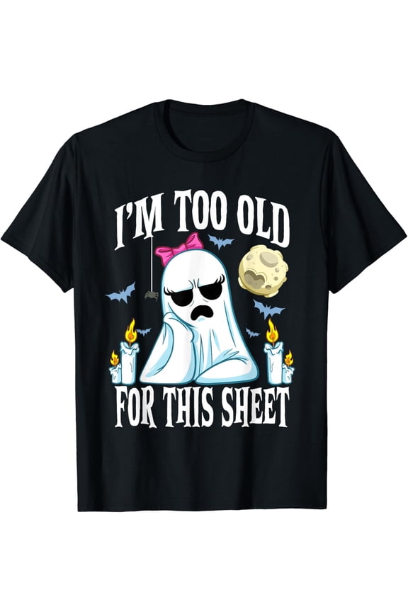 Women Ghost Face Costume Halloween Holiday T-Shirt, Size S-5XL