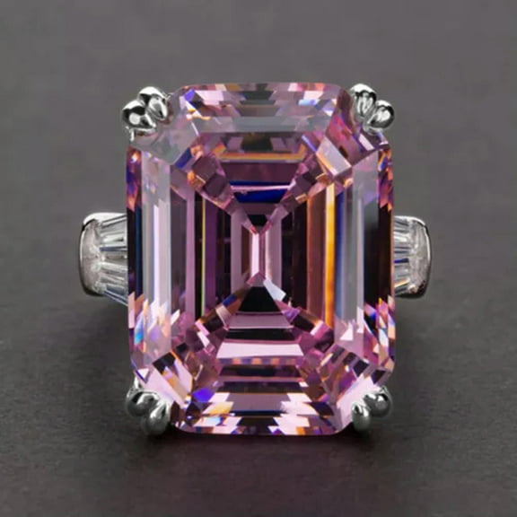 Women Gift Gorgeous Cubic Zircon 925 Silver Ring Wedding Jewelry Sz 6-10