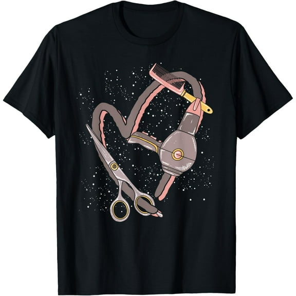 Women Gift Hairdresser Heart Hairstylist T-Shirt