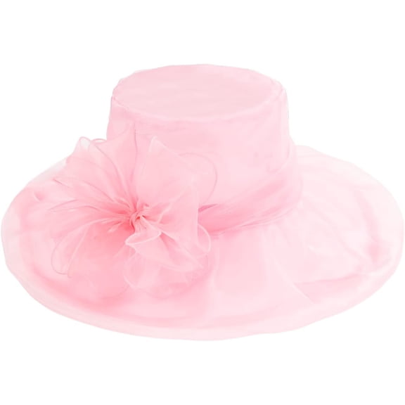 Women Girl Tea Party Fascinator Hat Church Funeral Cocktail Easter British Organza Veil Dress Hat