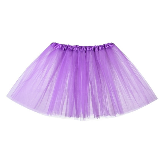 Women Girls Ballet Tulle Skirt, Summer Dance Solid Princess Mini Dress