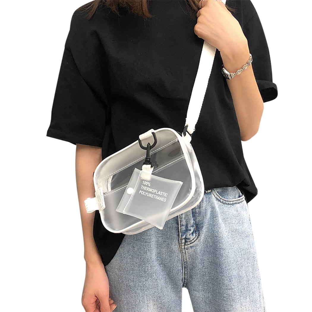 Women Shoulder Bag Clear PVC Small Purse Bags Travel Messenger Crossbody  Handbag