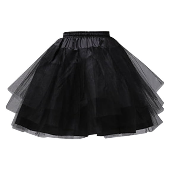 Women Girls Color Ballet Tulle Short Crinoline Petticoat Multi Layered Bal