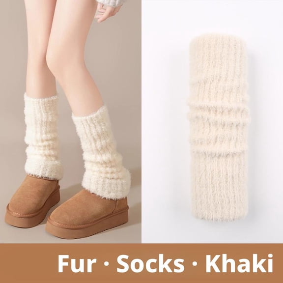 Women Girls Fashion Winter Leg Warmers Cable Knit Knitted Crochet Socks Leggings