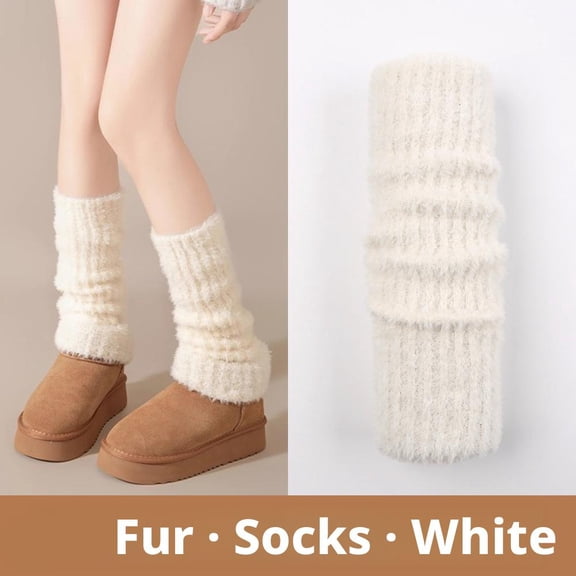 Women Girls Fashion Winter Leg Warmers Cable Knit Knitted Crochet Socks Leggings