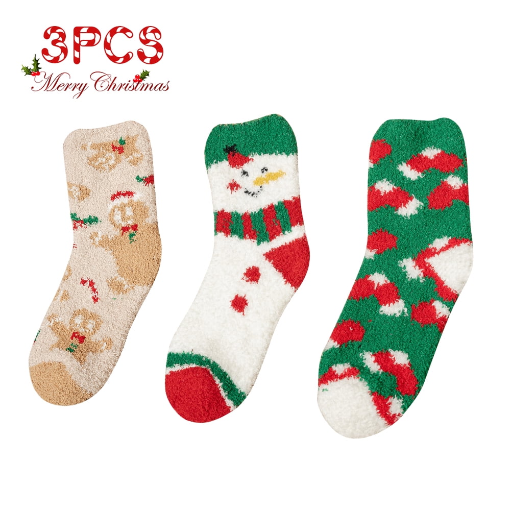 Women Girls Fuzzy Fluffy Socks, Cabin Soft Warm Slipper Crew Cute Cozy