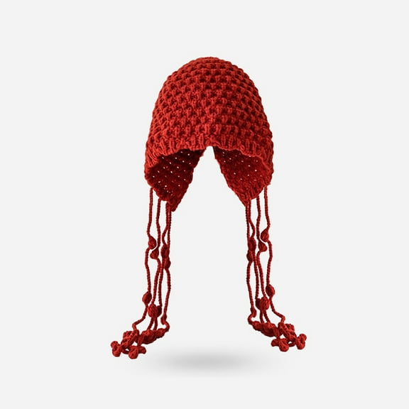Women Girls Knitted Beanie Hat Crochet Braided Knit Warmer Cap Skiing Snowboarding Ear Flap Hats