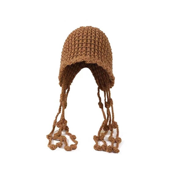 Women Girls Knitted Beanie Hat Crochet Braided Knit Warmer Cap Skiing Snowboarding Ear Flap Hats