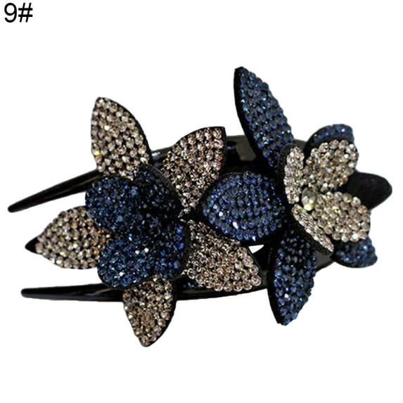 Women/Girls Large Hair Clip, Fashion Vintage Elegant Shiny Rhinestone Glitter Crystal Flower Duckbill Hairpin Barrettes for Thick Long Hair Styling Gifts Tools Accessories