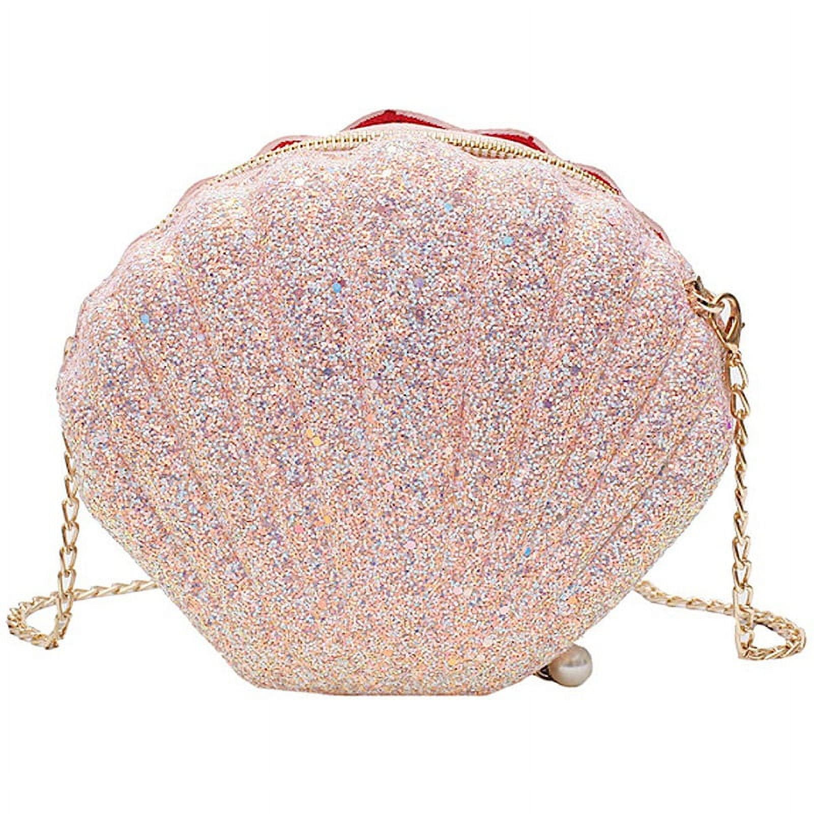 Little Girls Shell BagStar Sequins Handbags Princess Crossbody Bag Mini Purse F