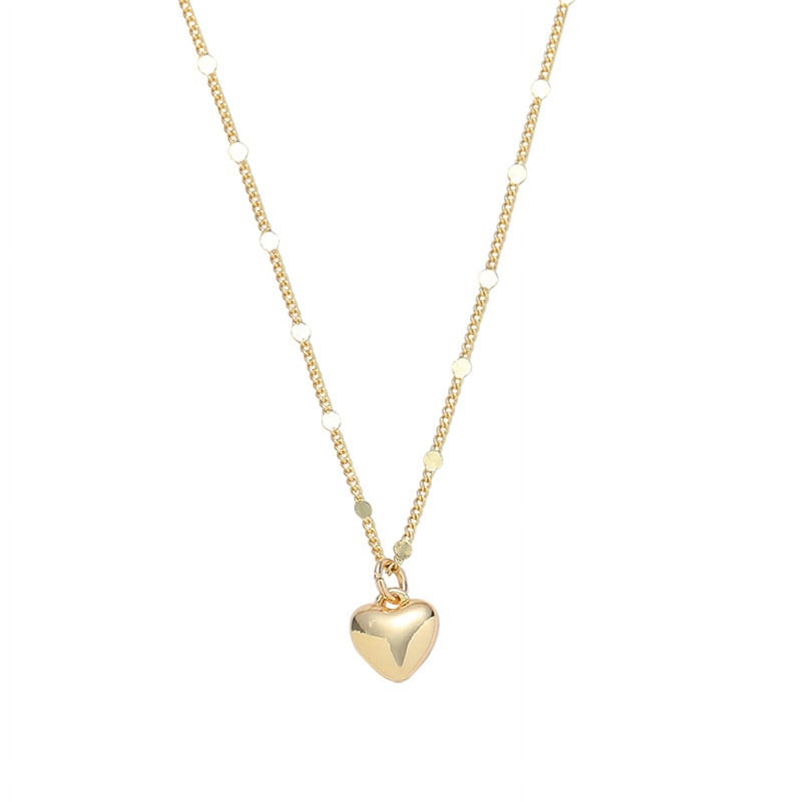 AIDAIL Women Girls Locket Necklace Platinum 18K Gold,Chain Love Heart Image Necklaces