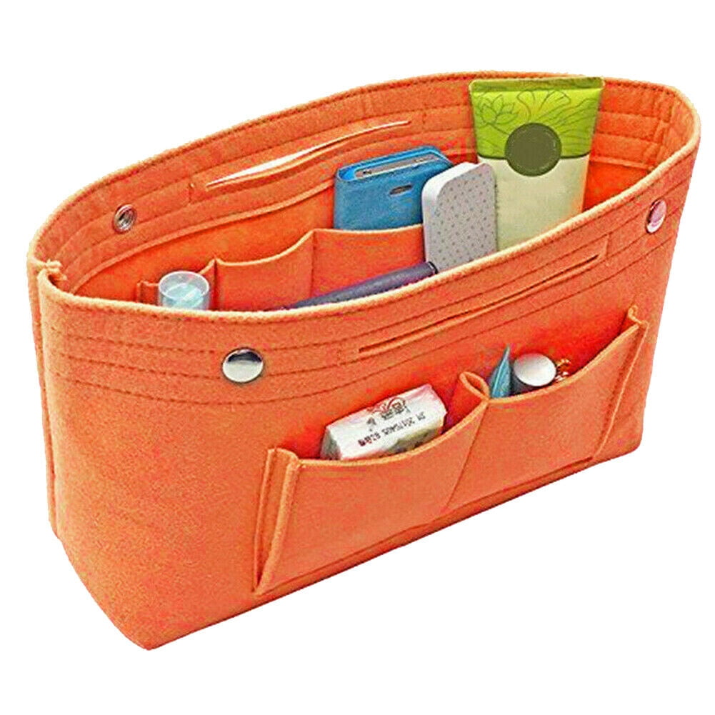 2Pcs Handbag Organizer Insert, Felt Purse Organizer with Zip For