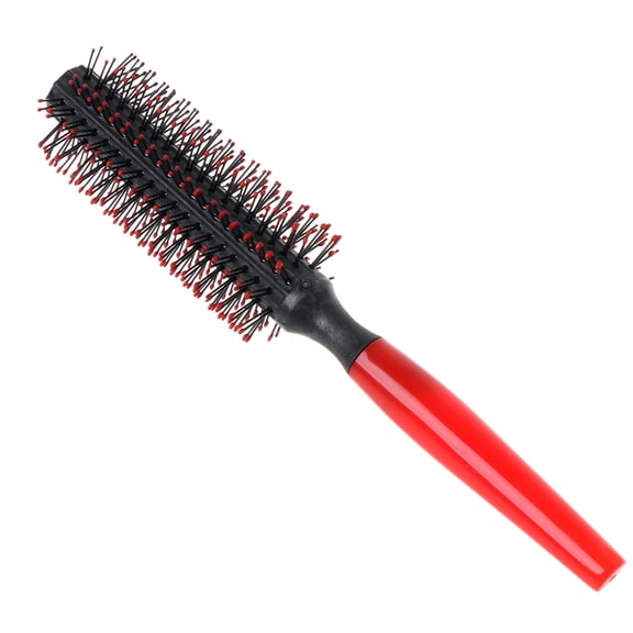 Women Girls Plastic Roll Round Curly Hair Comb Cylinder Pear Flower Round Hairdr