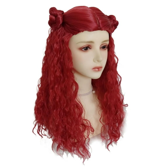Women Girls Red Chloe Bridget Costume Wig Halloween Movie Cosplay Party Accessories