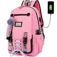 thumbnail image 1 of Women Girls School Bag Waterproof Teenage Backpack with Anti Theft Lock USB Port College Bookbags Student Laptop, 1 of 9