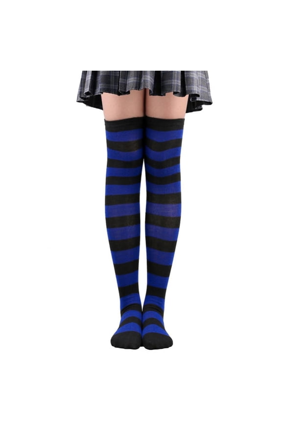 Women Girls Socks Cotton Funny Female Non-slip Over High Knee Long Socks Stripe Print 27 Colors Sweet Sexy Cute Hip Hop Sox Halloween