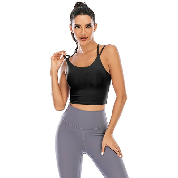 Women Girls Sports Bra Tube Top Chest Pad Vest Longline Without Steel Ring Sling Vest Comfortable Sling Tube Top Vest