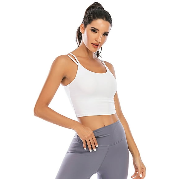 Women Girls Sports Bra Tube Top Chest Pad Vest Longline Without Steel Ring Sling Vest Comfortable Sling Tube Top Vest