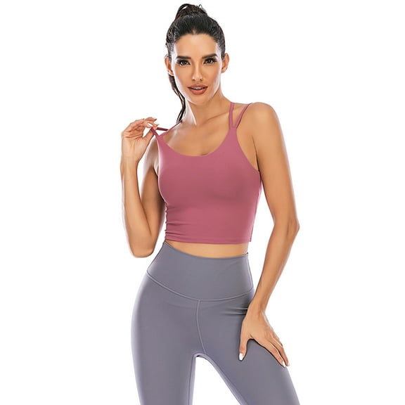 Women Girls Sports Bra Tube Top Chest Pad Vest Longline Without Steel Ring Sling Vest Comfortable Sling Tube Top Vest