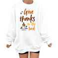thumbnail image 1 of Women Give Thanks To The Lord Graphic Relaxed Fit Casual Tee Christian Religious T Shirt Top Script Candle Print Round-neck white S-3XL, 1 of 5