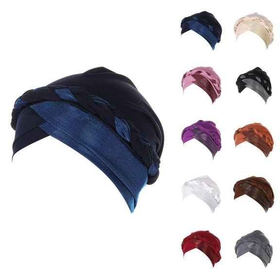 Women Glitter Braid Beret Headwrap – Milk Silk Mixed Design, Soft Comfortable Fashion Accessory, Chic Casual Beret Hat for Daily Outfits