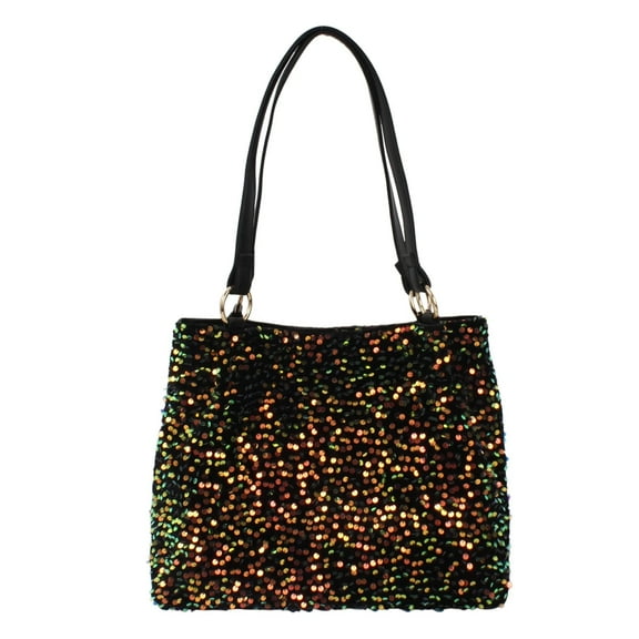 Women Glitter Sequin Shoulder Tote Bag Ladies Large Capacity Shiny Shopping Bag Pouch