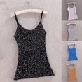 thumbnail image 1 of Women Glitter Sequin Sleeveless Vest Tank Tops Party Cocktail Clubwear Shirt Black YIWEI, 1 of 11