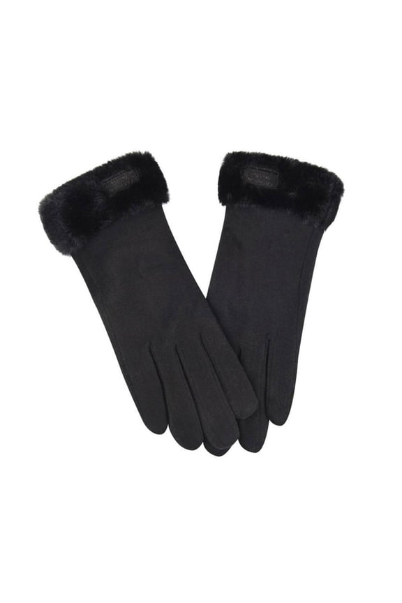 Women Gloves Autumn Winter Cute Furry W arm Mitts Full Finger Mittens