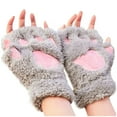 thumbnail image 1 of Women Gloves Cat'S Claw Gloves Plush Half-Finger Bear'S Paw Fingerless Gloves Cute Womens Thick Halter Gloves Cartoon Warm Gloves, 1 of 6