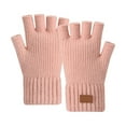 thumbnail image 1 of Women Gloves Winter Thermal Half Finger Knitted Warm Touchscreen Texting Mittens for and Cold Weather Hand, 1 of 4