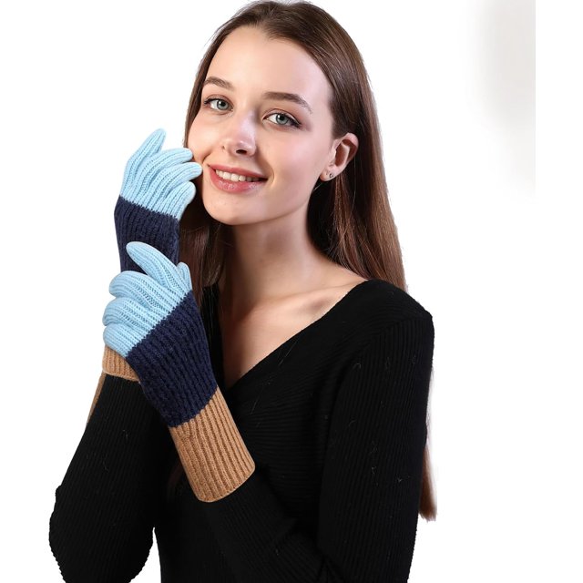 Women Gloves Winter Touchscreen Gloves Knitted Finger Gloves Sport Warm