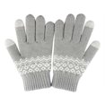 thumbnail image 1 of Women Gloves for Cold Weather Print Warm Medium and Long Knit, 1 of 7