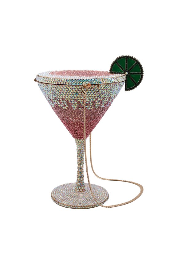 Women Goblet Rhinestone Evening Bag Cocktail Cup Diamond Clutch Funny Crystal Prom Handbag Wedding Purse for Party
