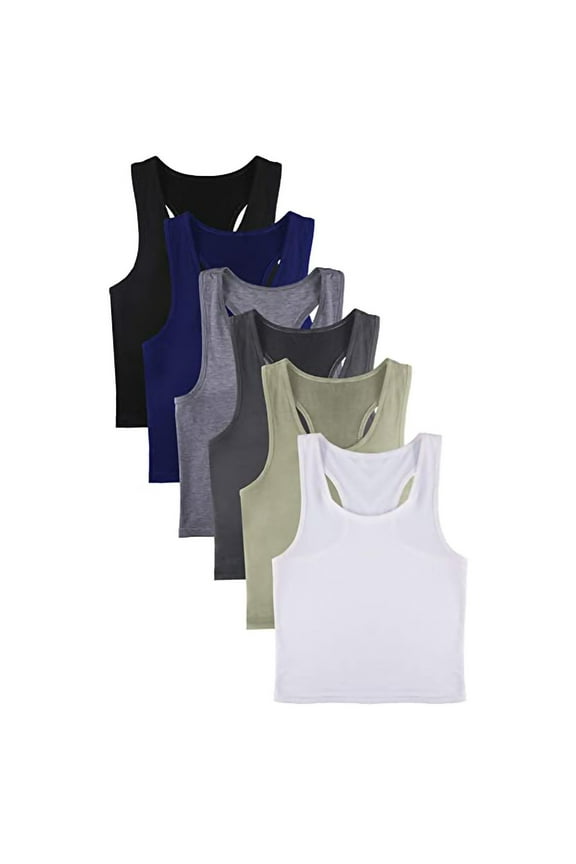 Women Going Out Summer Tank Tops Camisole Blouse Crop Sleeveless Crop Sport 6 Blouse Undershirt