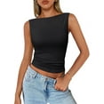 thumbnail image 1 of Women Going Out Summer Tank Tops Casual Basic Sleeveless Shirt Vacation Fashion Outfit Clothes, 1 of 8