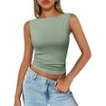 thumbnail image 1 of Women Going Out Summer Tank Tops Spring Casual Basic Cute Sleeveless Shirt Vacation Fashion Outfit Clothes, 1 of 6
