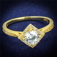 thumbnail image 1 of Women Gold 925 Sterling Silver Ring with AAA Grade CZ in Clear - Size 5, 1 of 1