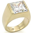 thumbnail image 1 of Women Gold 925 Sterling Silver Ring with AAA Grade CZ in Clear - Size 7, 1 of 1