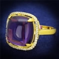 thumbnail image 1 of Women Gold 925 Sterling Silver Ring with Synthetic in Amethyst - Size 6, 1 of 1