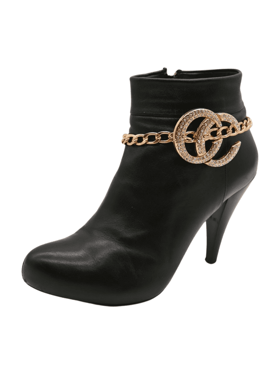 Women Gold Boot Chain Bracelet Shoe Anklet Bling Circle Charm Fashion Jewelry Add On z292