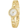 thumbnail image 1 of Women Gold Bracelet Wrist watchs Minimalist Diamond watchs Stainless Steel Quartz Waterproof watchs (01 Gold), 1 of 6