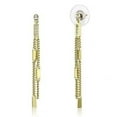 thumbnail image 1 of Women Gold Brass Earrings with Top Grade Crystal in Clear, 1 of 1