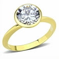 thumbnail image 1 of Women Gold Brass Ring with AAA Grade CZ in Clear - Size 8, 1 of 1