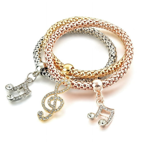 Floorora Gold Charm Bracelet, Zinc Alloy, 1 Pack