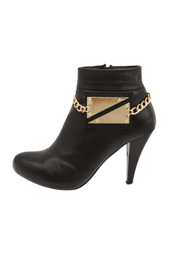 Women Gold Metal Chain Boot Bracelet Shoe Triangles Charm Fashion Jewelry