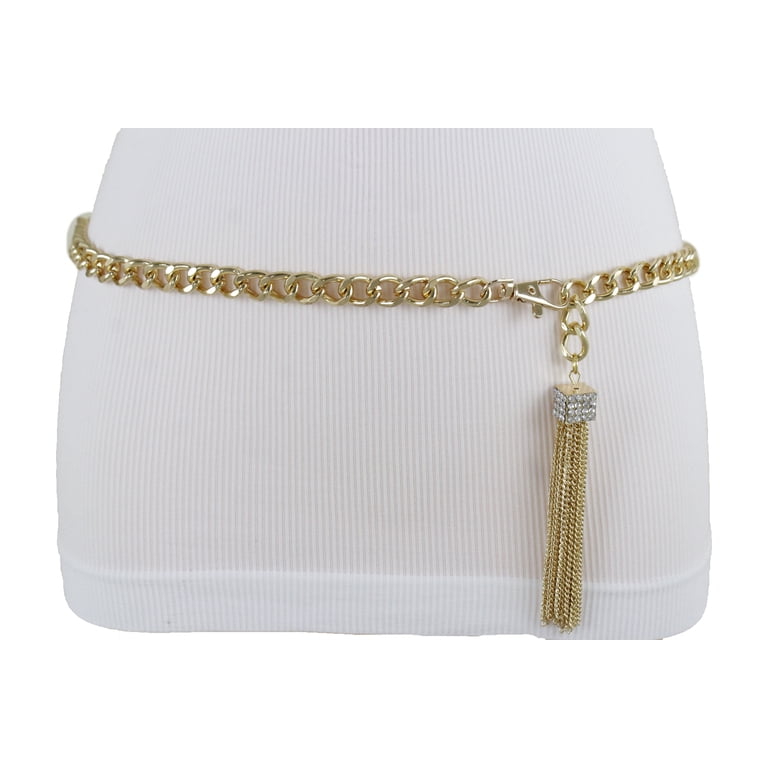 Women Gold Metal Chain High Waist Hip Belt Tassel Fringe  display picture 2