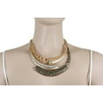 thumbnail image 1 of Women Gold Metal Chain Retro Fashion Jewelry Set Necklace Avant Garde Stylish, 1 of 1