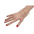 thumbnail image 1 of Women Gold Metal Cuff Bracelet Jewelry Fashion Stripes Fan, 1 of 6